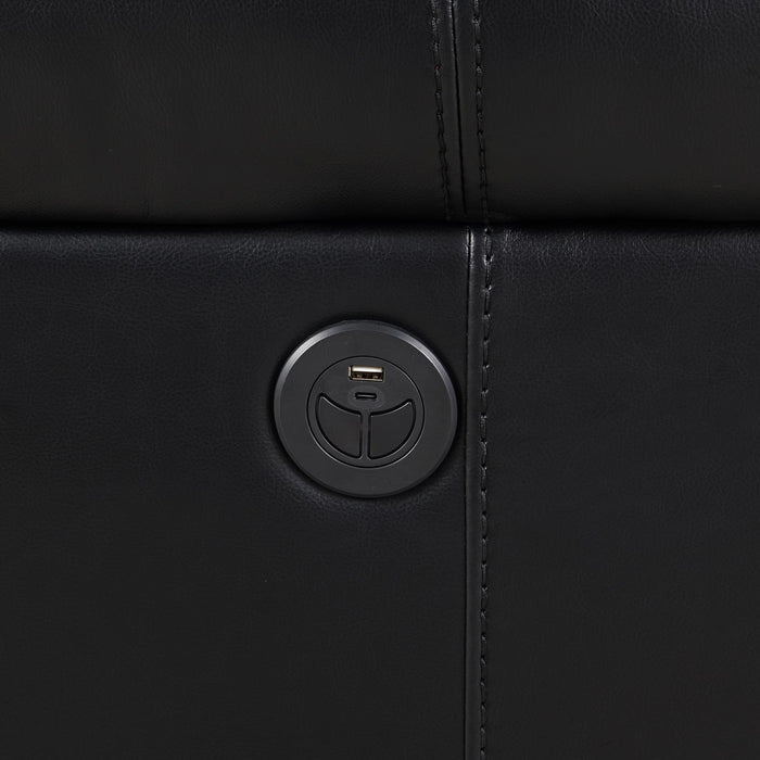 U22 - 3 Piece Power Reclining Sectional With Screen - Black