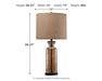Laurentia - Glass Table Lamp  - Champagne - Stylish Home Furniture