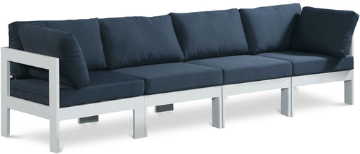 Nizuc - Outdoor Patio 4 Seat Modular Sofa With White Frame