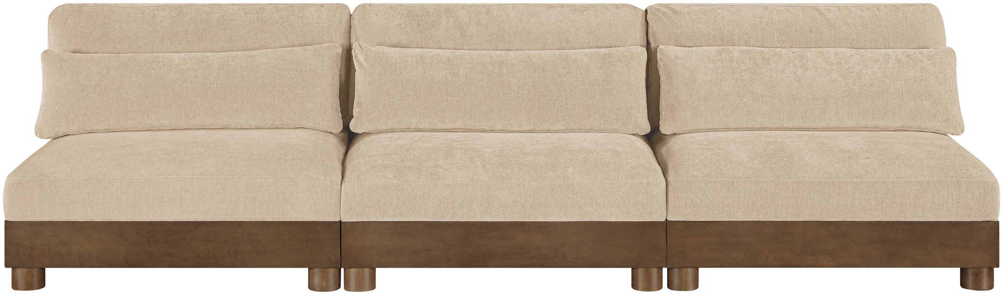 Turin - Chenille Fabric Upholstered Modular Sectional - Beige