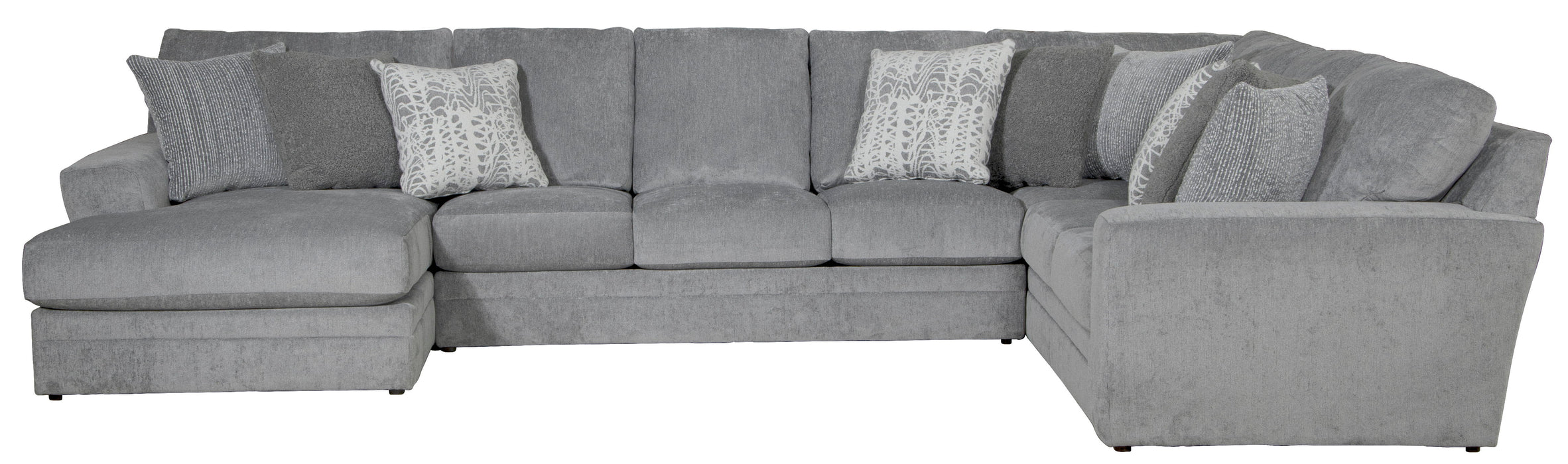 Glacier - 3 Piece Sectional And 9 Included Accent Pillows