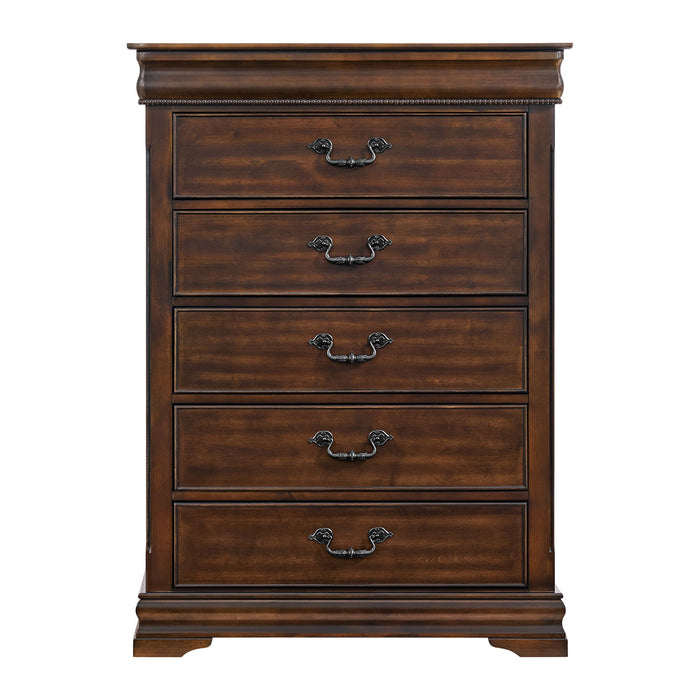 Northridge - 5-Drawer Chest - Cherry - Stylish Home Furniture