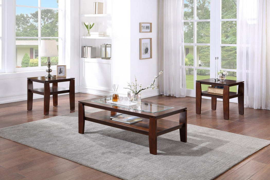 T180 - 3 Piece Table Set - Brown