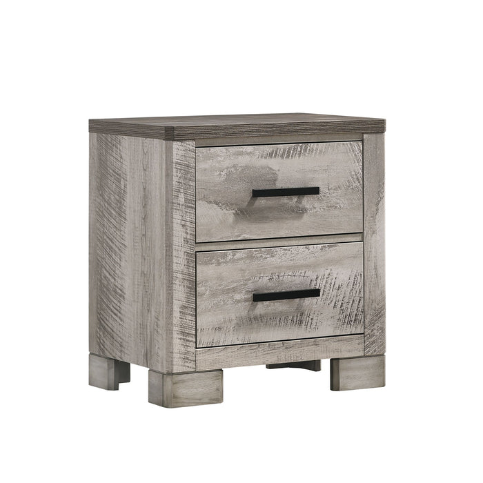 Millers Cove - 2-Drawer Nightstand - Distressed Gray - Stylish Home Furniture