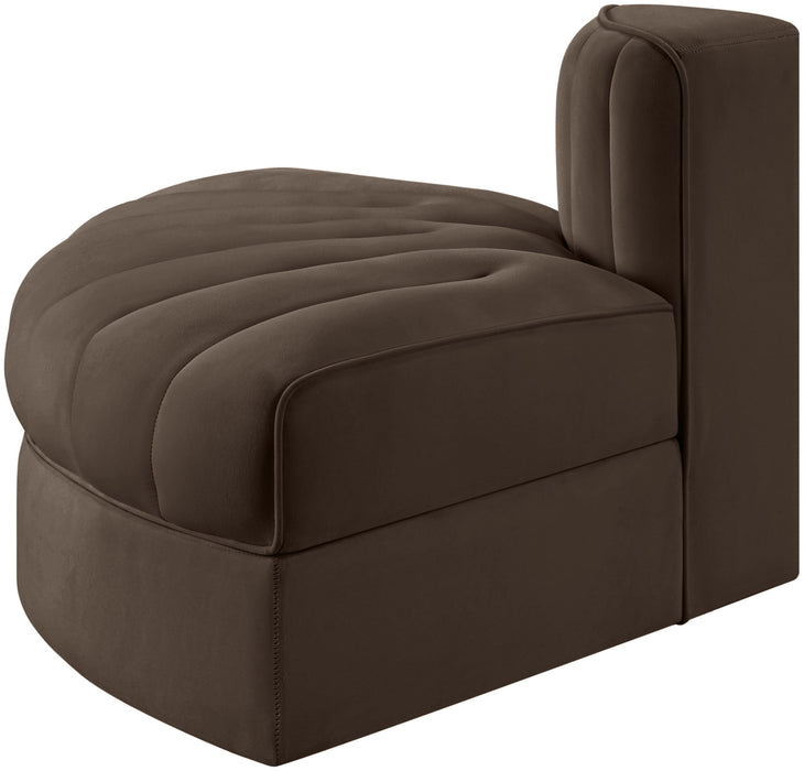Rummi - Velvet Performance Fabric Upholstered Modular Chair - Stylish Home Furniture