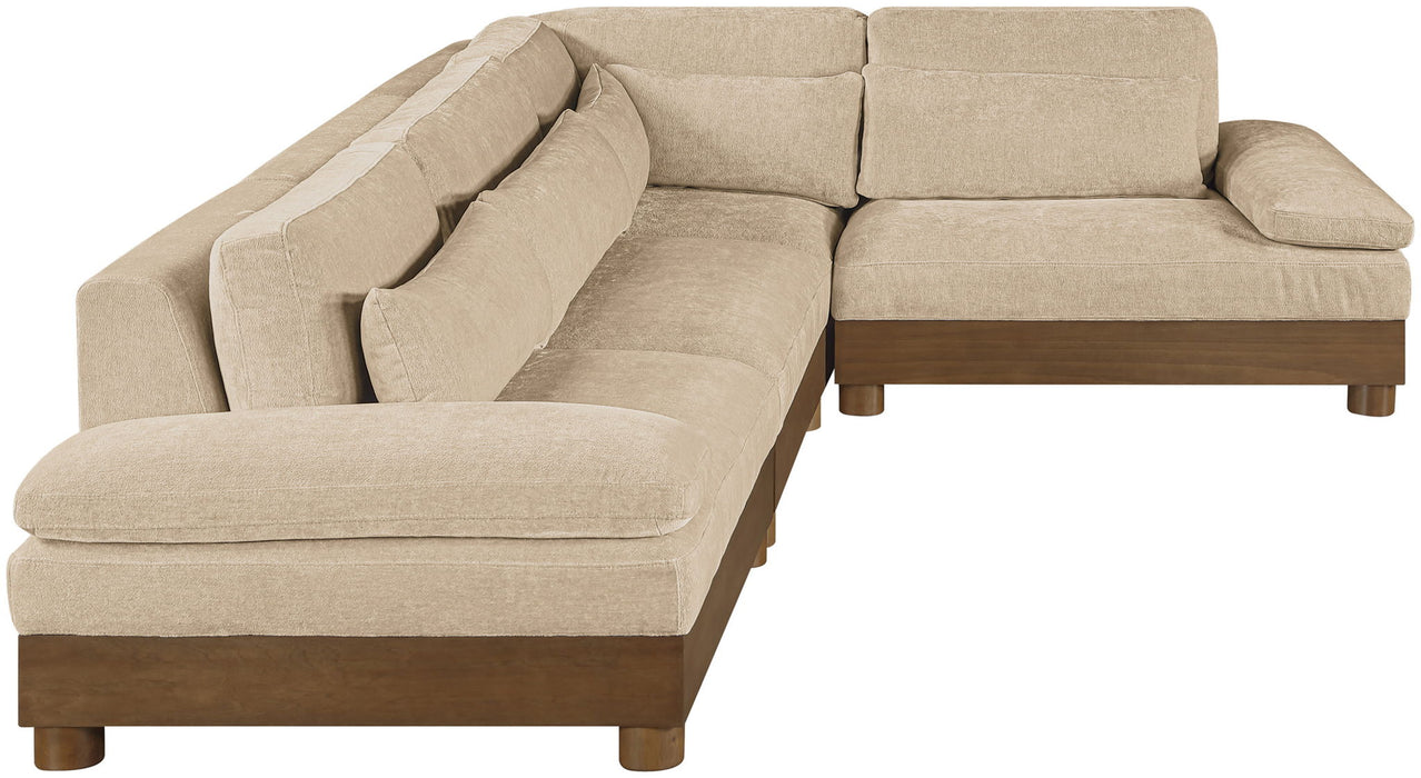 Turin - Chenille Fabric Upholstered Modular Sectional - Beige