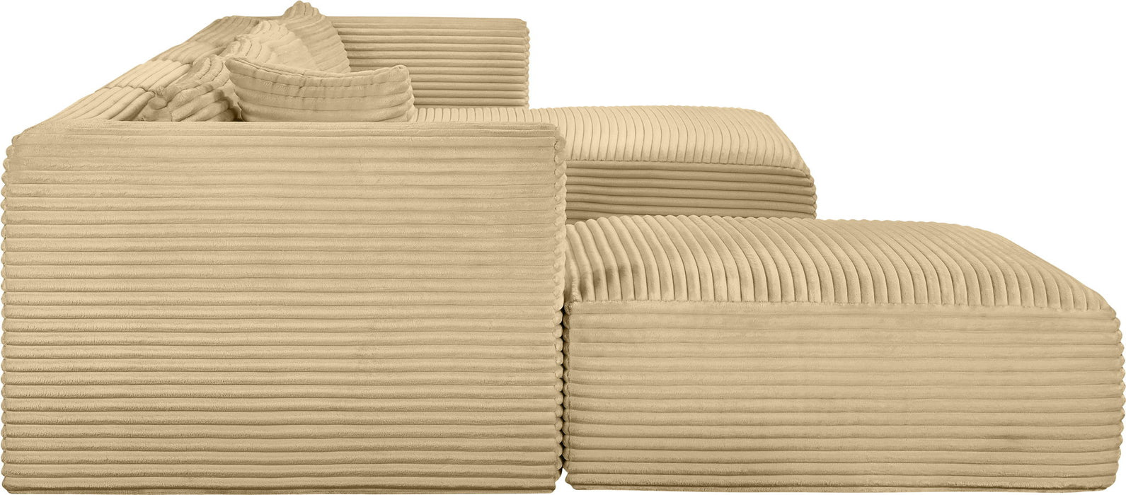 Shaggy - 5 Piece Modular Sectional With Chaise And Ottoman