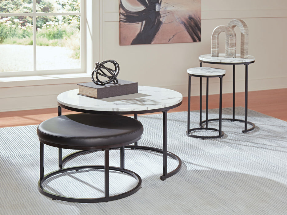 Jusmour - Occasional Nesting Table (Set of 4) - Black / White - Stylish Home Furniture