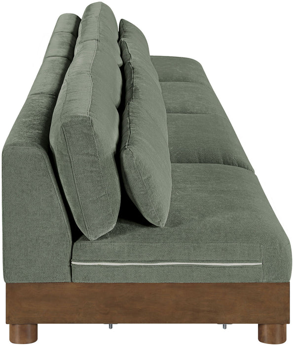 Turin - Chenille Fabric Upholstered Modular Sectional - Green