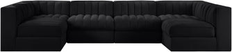 Rummi - Armless Velvet Performance Fabric Upholstered 6 Piece Modular Sectional - Stylish Home Furniture