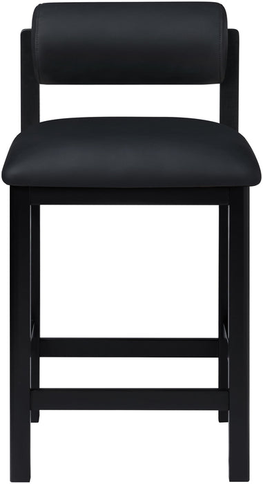 Roundhill - Faux Leather Counter Stool - Black Frame