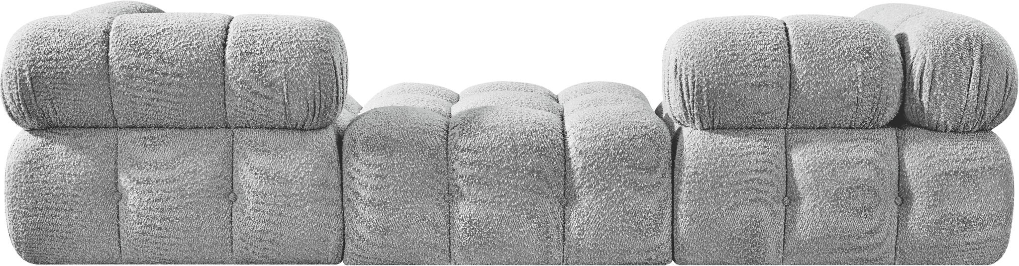 Ames - 3 Piece Boucle Modular Sofa With 1 Backless Seat