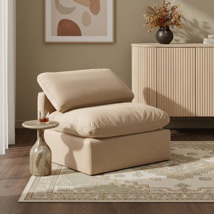 Indulge - Velvet Armless Chair - Stylish Home Furniture