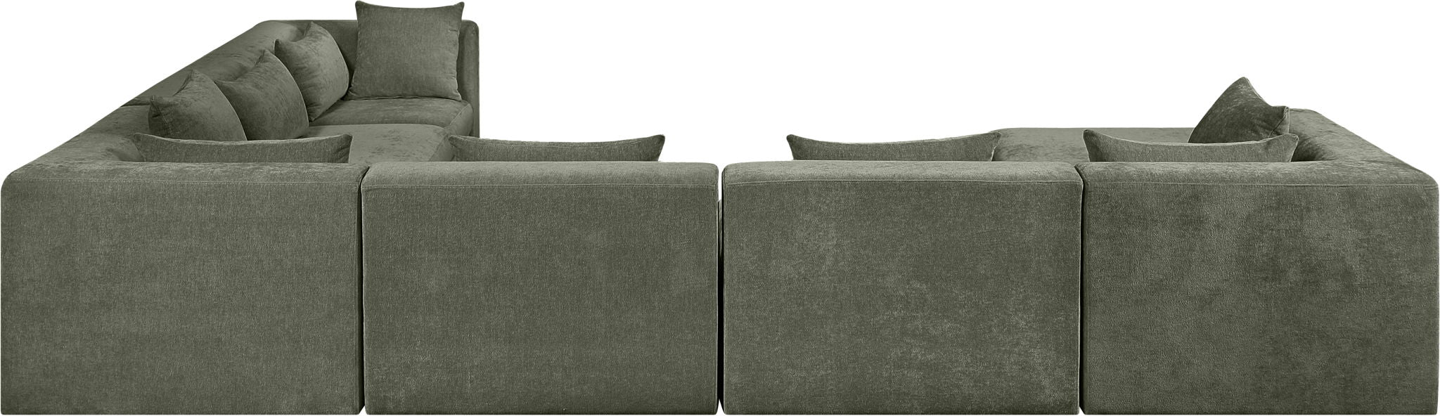 Stellar - 7 Piece Chenille Fabric Upholstered Modular Sectional