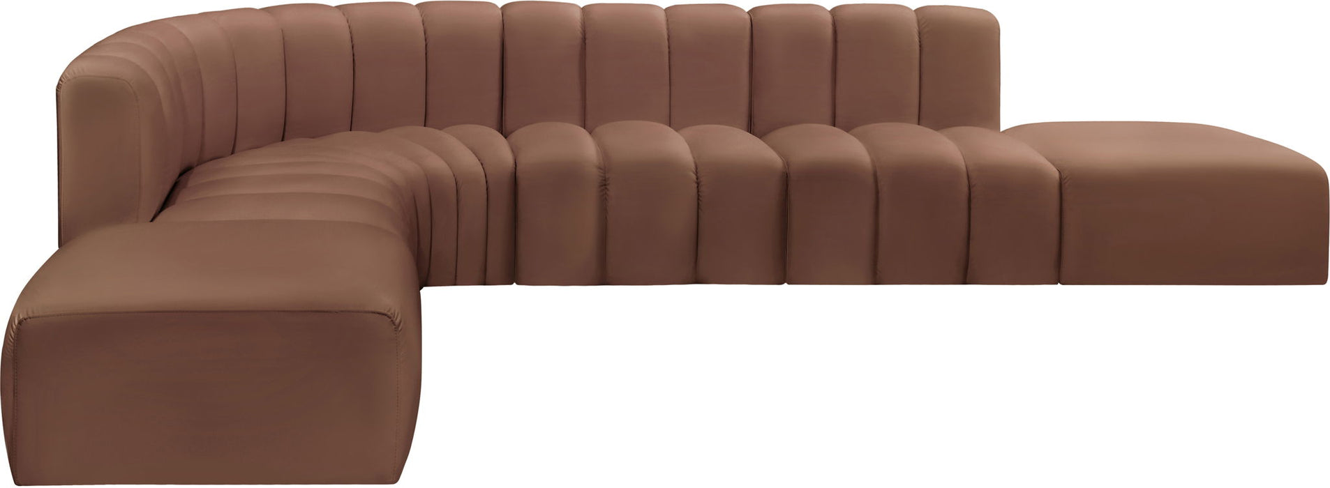 Arc - Faux Leather 7 Piece Corner Modular Sofa