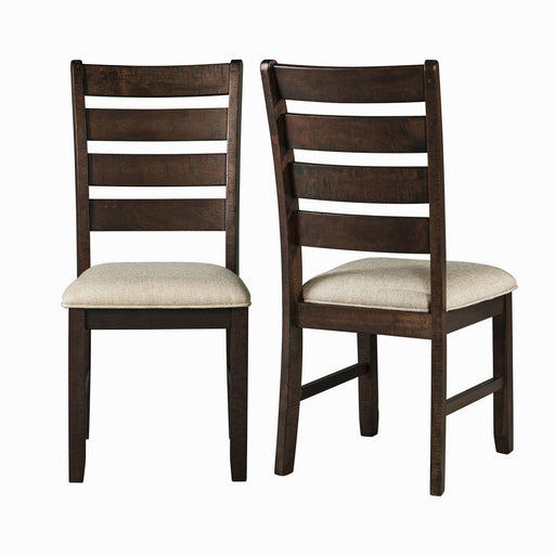 Jax - Ladder Back Side Chair (Set of 2) - Smokey Walnut - Stylish Home Furniture