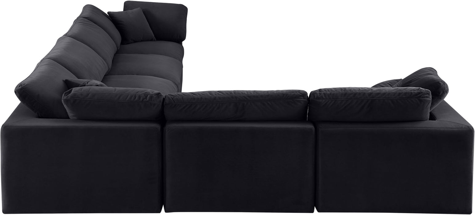 Comfy - 6 Piece Velvet Modular Corner Sectional