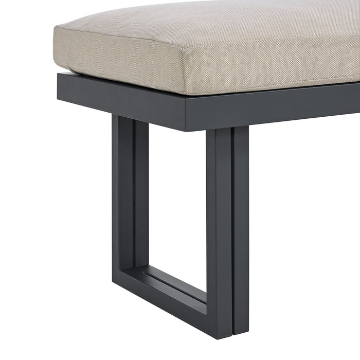 Playa - Dining Bench - Dark Gray / Beige - Stylish Home Furniture