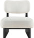 Vetra - Linen Textured Fabric Upholstered Accent Chair With Black Base - Stylish Home Furniture