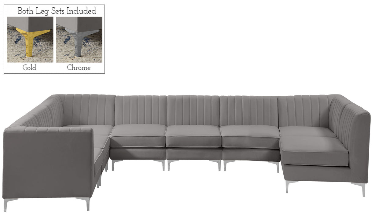 Alina - 8 Piece Velvet Modular Sectional - Stylish Home Furniture