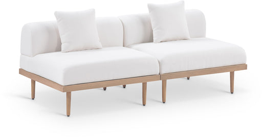 Laguna - 2 Piece Resilient Water Resistant Fabric 71" Outdoor Patio Armless Modular Loveseat