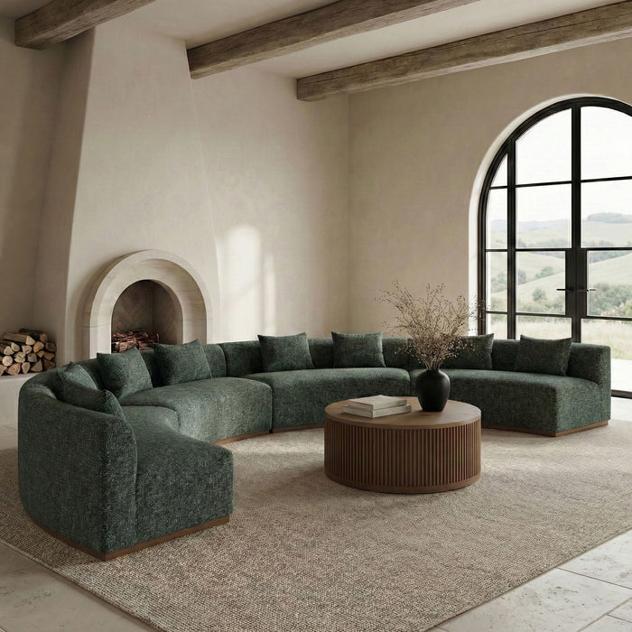 Avanti - Chenille Fabric Upholstered 4 Piece Modular Sectional - Stylish Home Furniture