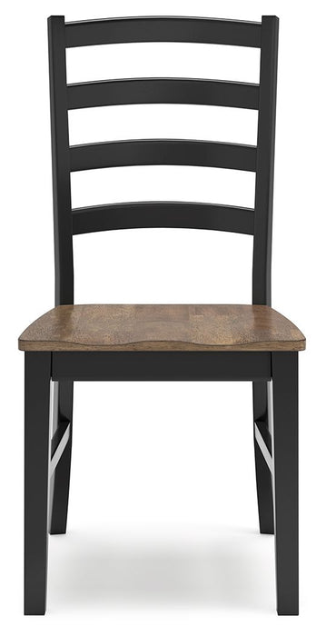 Wildenauer - Dining Room Side Chair (Set of 2) - Brown / Black - Stylish Home Furniture
