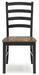 Wildenauer - Dining Room Side Chair (Set of 2) - Brown / Black - Stylish Home Furniture