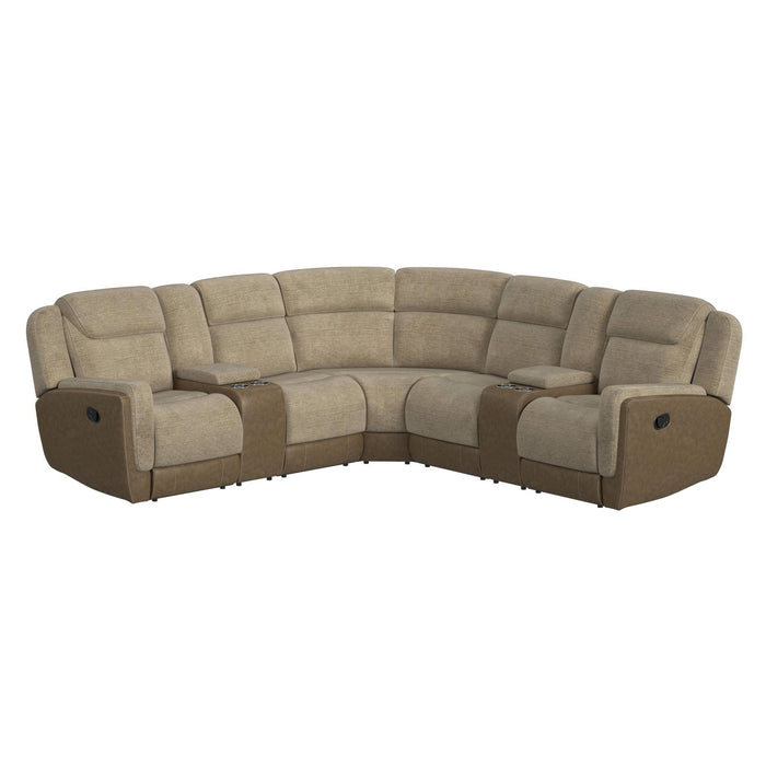 Hornet - 3 Piece Sectional Set With Console And 2 Recliners - Stylish Home Furniture