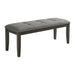 Everdeen - Bench With Gray Fabric and Nail Heads - Charcoal - Stylish Home Furniture