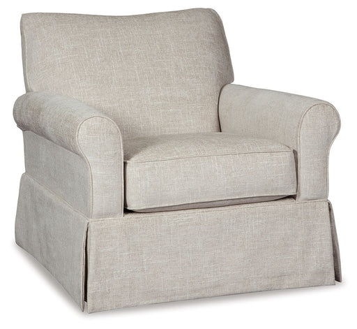 Searcy - Swivel Glider Accent Chair - Quartz - Stylish Home Furniture