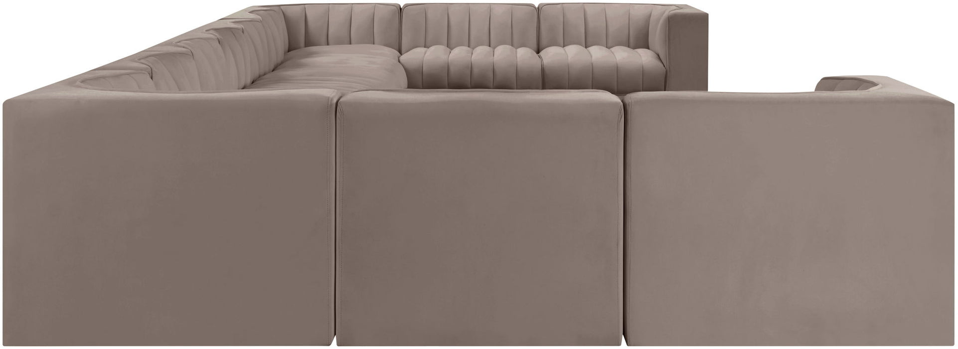 Rummi - Velvet Performance Fabric Upholstered 11 Piece Modular Sectional - Stylish Home Furniture