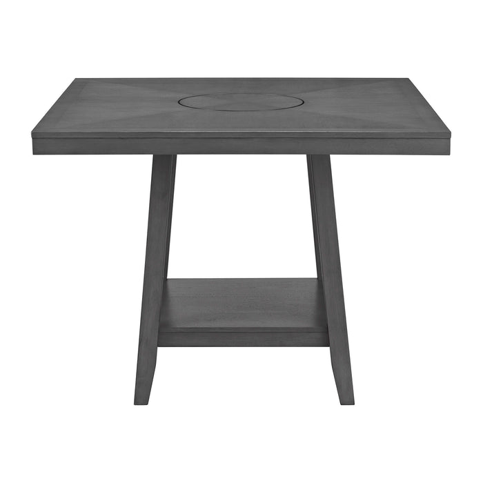 Seneca - Square Counter Table With Lazy Susan - Stylish Home Furniture