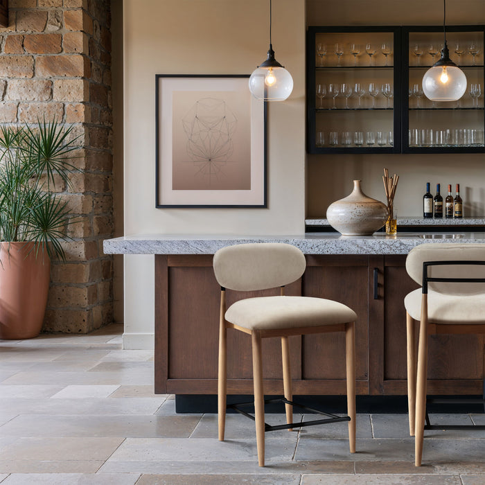 Riccio - Upholstered Stool - Cream