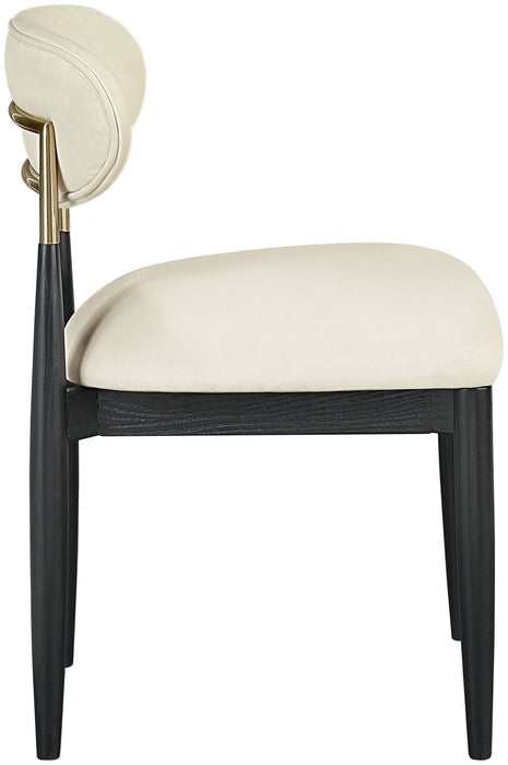 Riccio - Dining Side Chair (Set of 2) - Black And Gold Frame