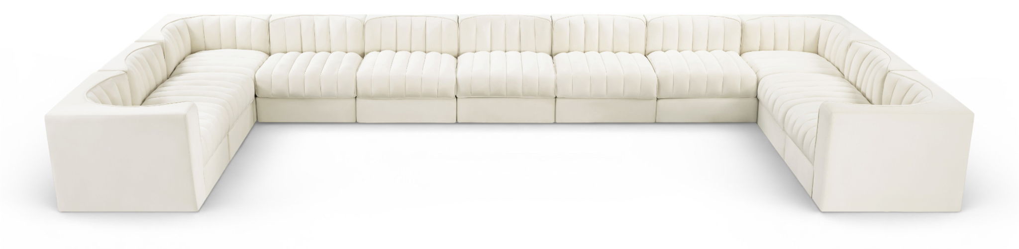 Rummi - Velvet Performance Fabric Upholstered 11 Piece Modular Sectional - Stylish Home Furniture