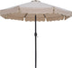 Amalfi - Aluminum Patio Umbrella - Black Base / Black Pole - Stylish Home Furniture