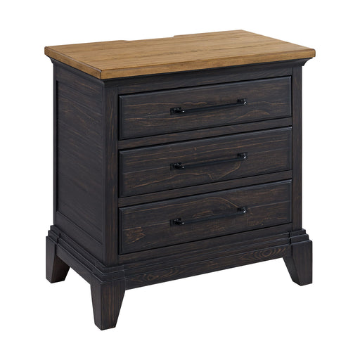 Montrose - Nightstand With Charger & Sensor Light - Espresso & Brown - Stylish Home Furniture