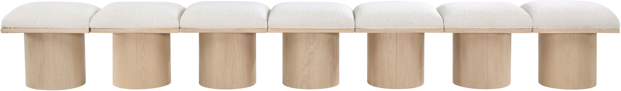 Pavilion - 7 Piece Modular Bench With Natural Base