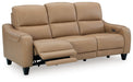 Mosswell - Power Reclining Sofa With Adj Headrest - Toffee - Stylish Home Furniture