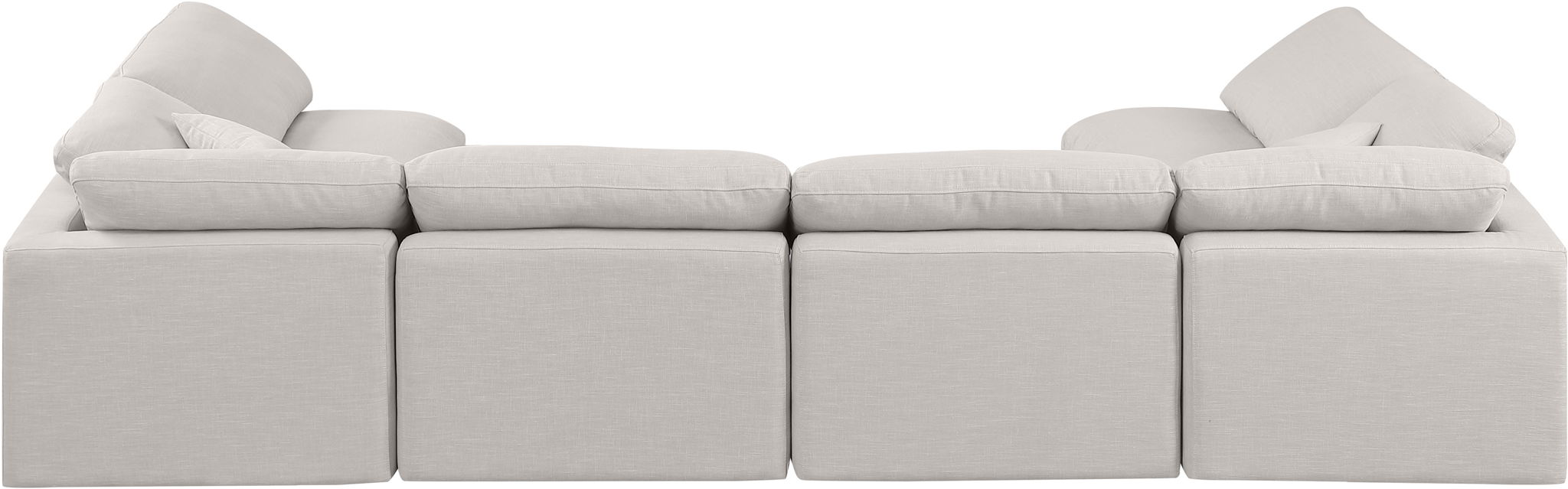 Indulge - Linen 6 Piece Modular U-Shaped Sectional - Stylish Home Furniture