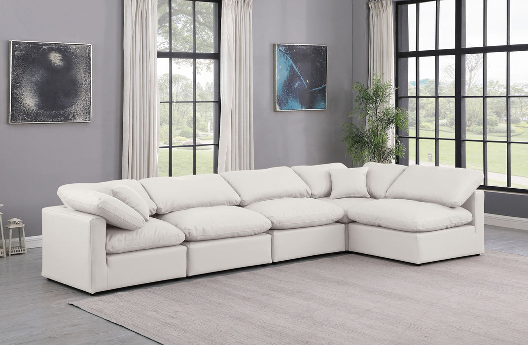 Indulge - Faux Leather 5 Piece Modular Sectional