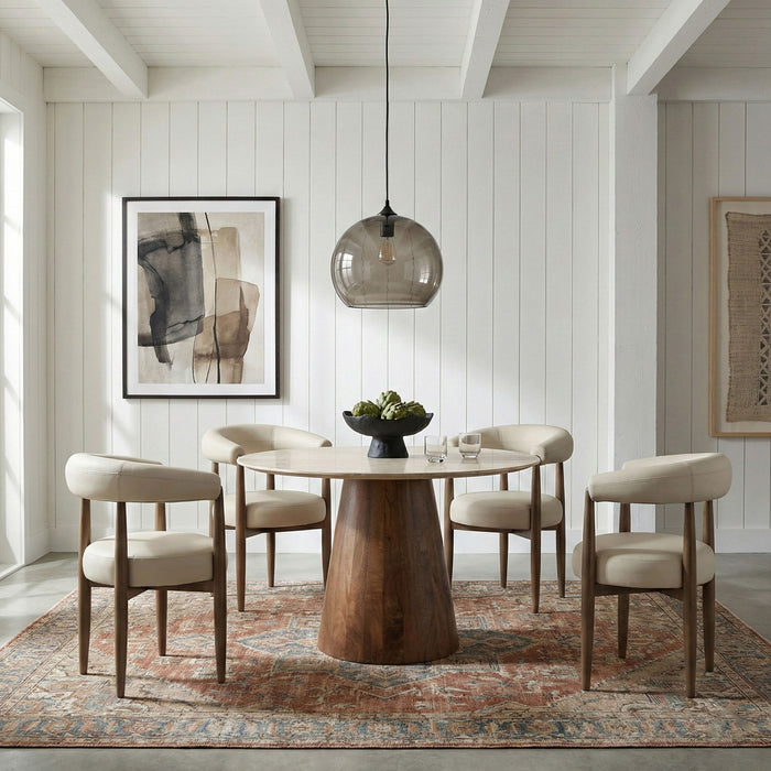 Sable - Vegan Leather Upholstered Dining Chair (Set of 2) - Brown Base - Stylish Home Furniture