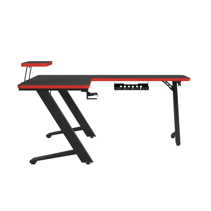 Waterside - L-Shape Desk - Black - Stylish Home Furniture