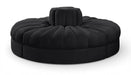 Rummi - Round Velvet Performance Fabric Upholstered 4 Piece Modular Sofa - Stylish Home Furniture
