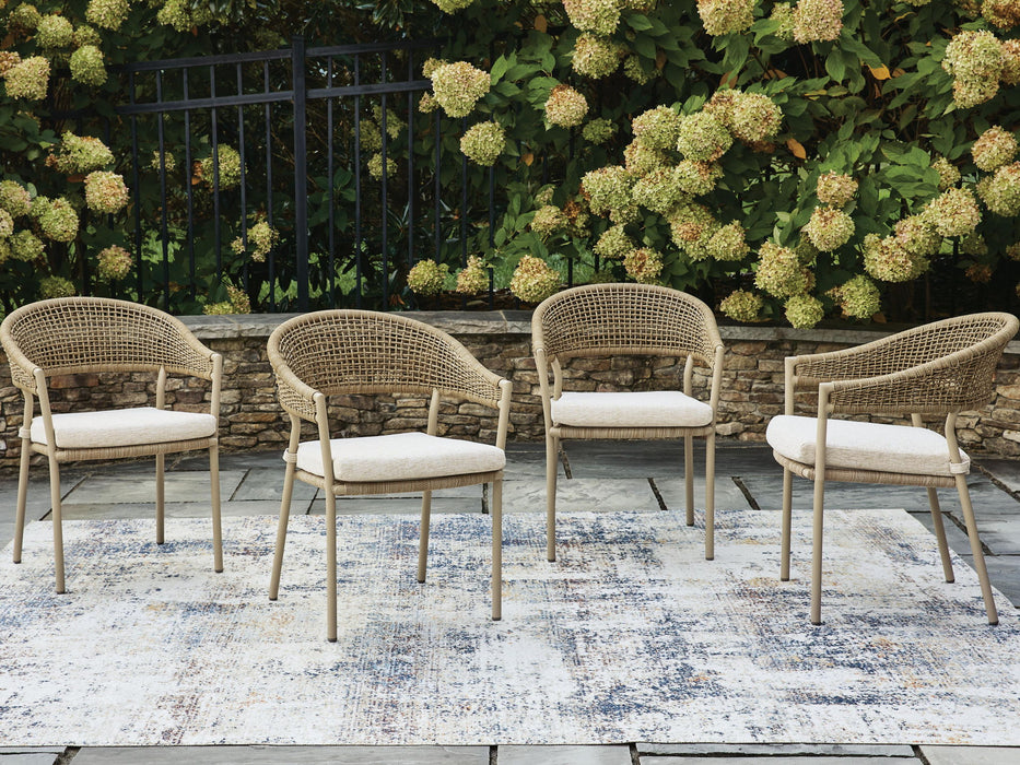Orchard Beach - Arm Chair With Cushion (Set of 4) - Beige