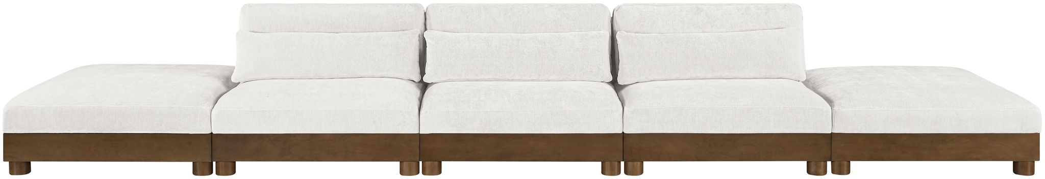 Turin - Chenille Fabric Upholstered Modular Sectional - Cream - Stylish Home Furniture