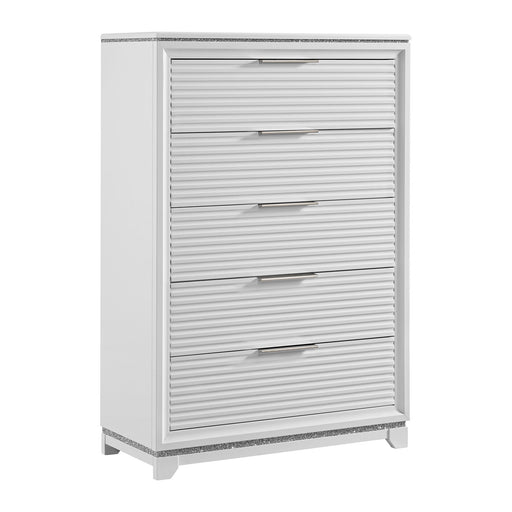 Denmark - 5-Drawer Chest - White - Stylish Home Furniture