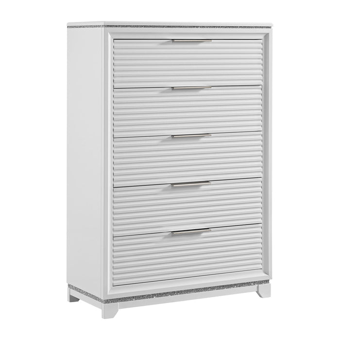 Denmark - 5-Drawer Chest - White - Stylish Home Furniture
