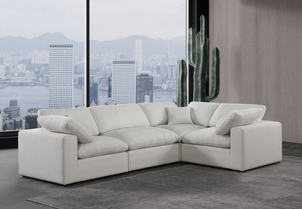 Comfy - 4 Piece Linen Fabric Modular Sectional - Stylish Home Furniture